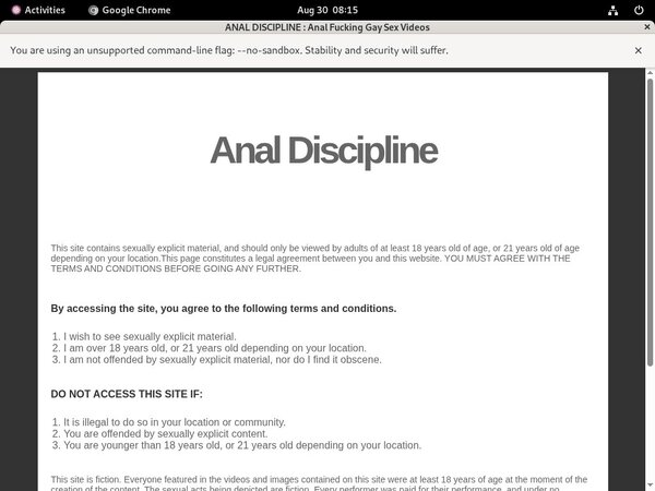 Anal Discipline Upcoming Anal Discipline Upcoming