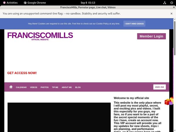 Franciscomills.modelcentro.com Account Paypal