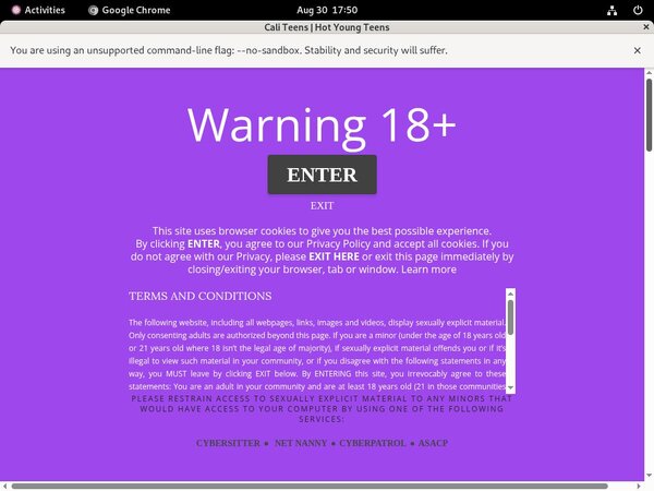 Free Cali Teens Logins 2018
