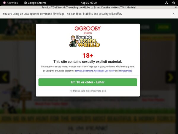 Free Password To Franks T-Girl World