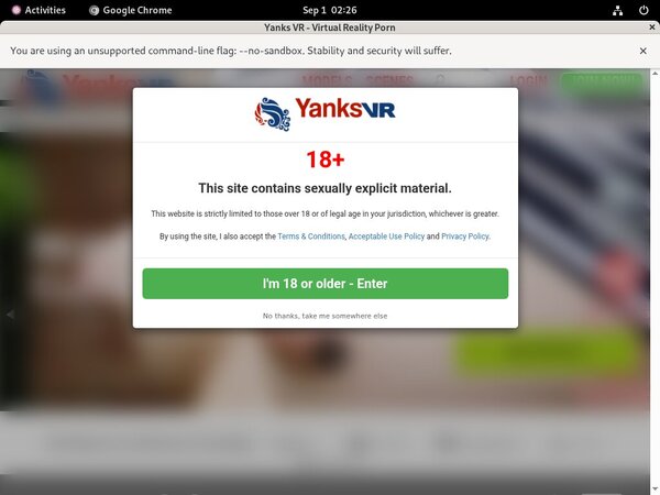 Free Yanks VR Membership Discount