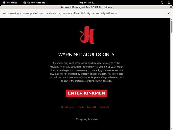Limited Kink Men Discount Deal