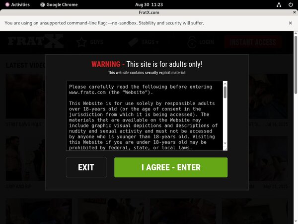 Login Fraternity X For Free