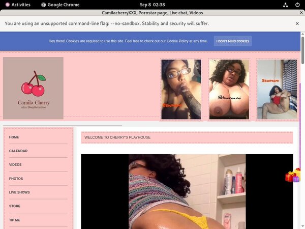 Mobile CamilacherryXXX Account
