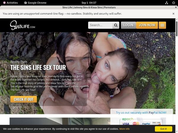 New Sinslife.com Password