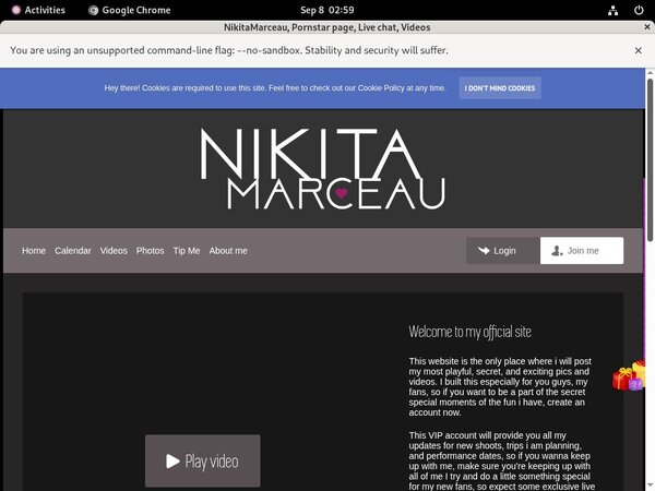 NikitaMarceau User And Pass
