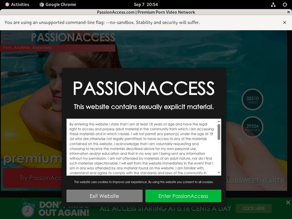 Passionaccess Order Page