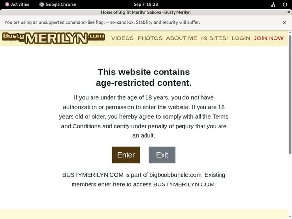 Password Free Bustymerilyn.com