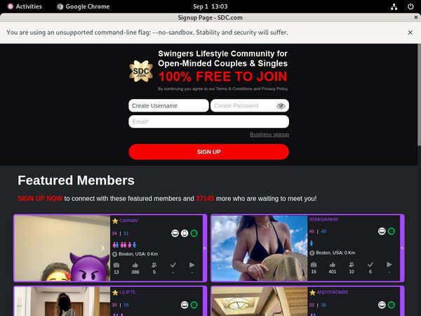 Swingers Date Club Acount