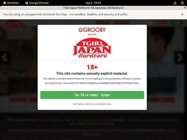 TGirl Japan Hardcore Billing Page