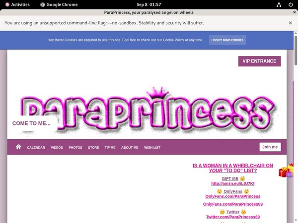 ParaPrincess Mobile Account ParaPrincess Mobile Account