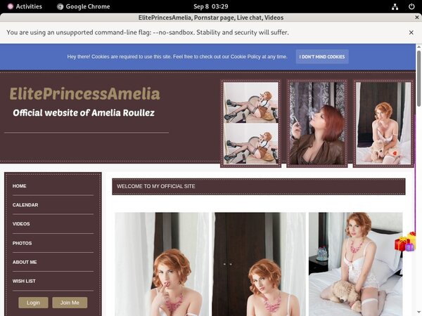 Eliteprincessamelia.modelcentro.com Hub