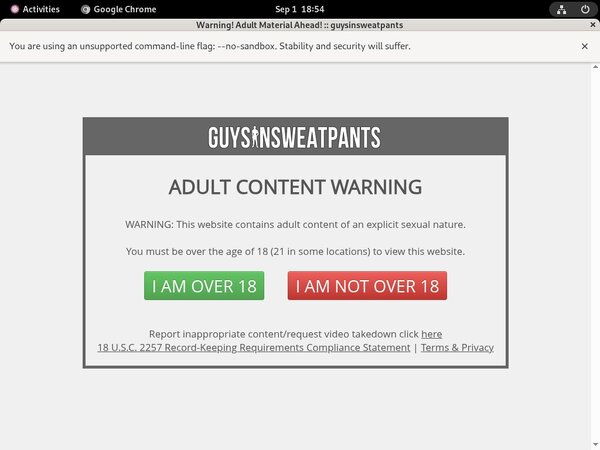 Guysinsweatpants.com Credit Card